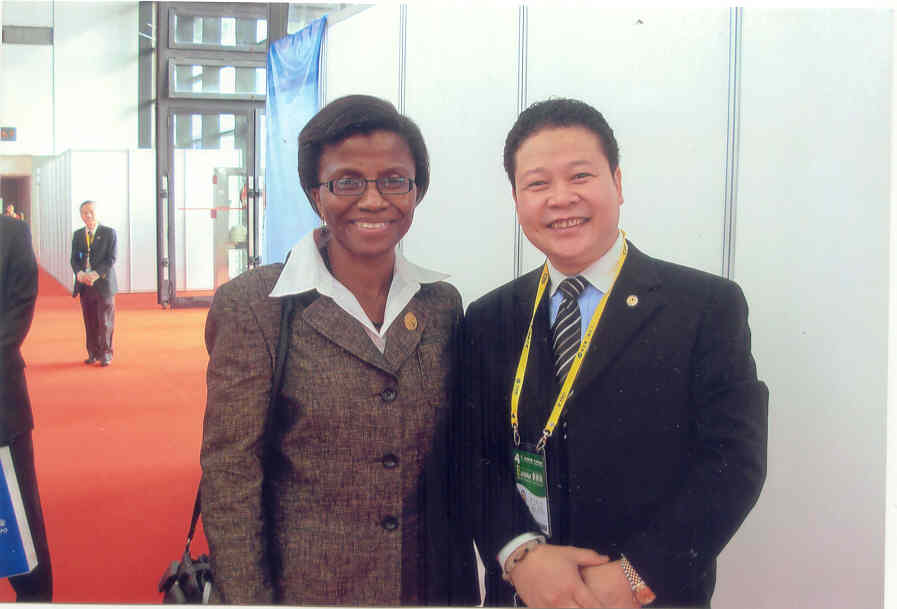 Great Master Qi  and Vice President of the World Bank,  Joy Phumaphi