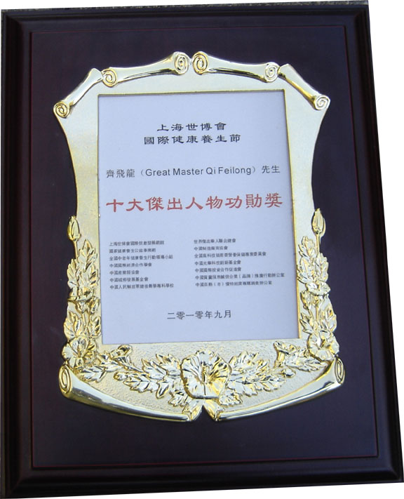 Great Master Qi won the Merit Award of 10 Elites in Expo 2010 Sh