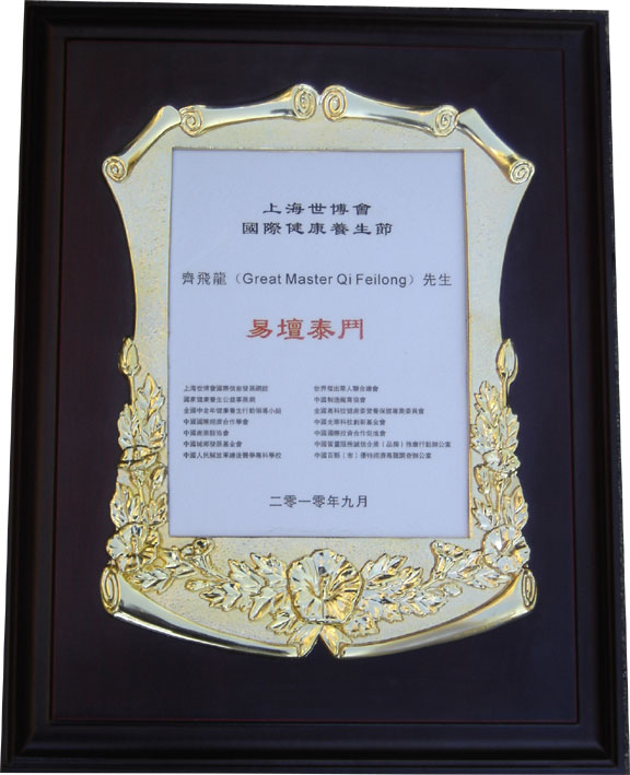 Honored as Great Master of Yi Forum at Expo 2010 Shanghai